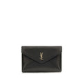 Saint Laurent Schwarzes Lamm Ovis Aries Aries Portemonnaie