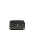Saint Laurent Schwarze Lammleder Schultertasche Ovis Aries Aries
