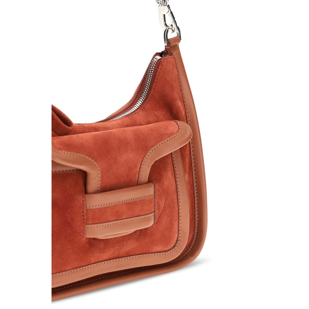 Pierre Hardy Braune Kalbsleder Bos Taurus Schultertasche
