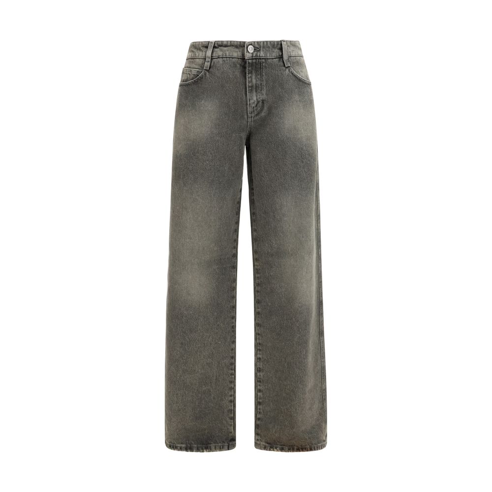 Ermanno Scervino Graue Jeans aus Baumwolle im Relaxed Fit