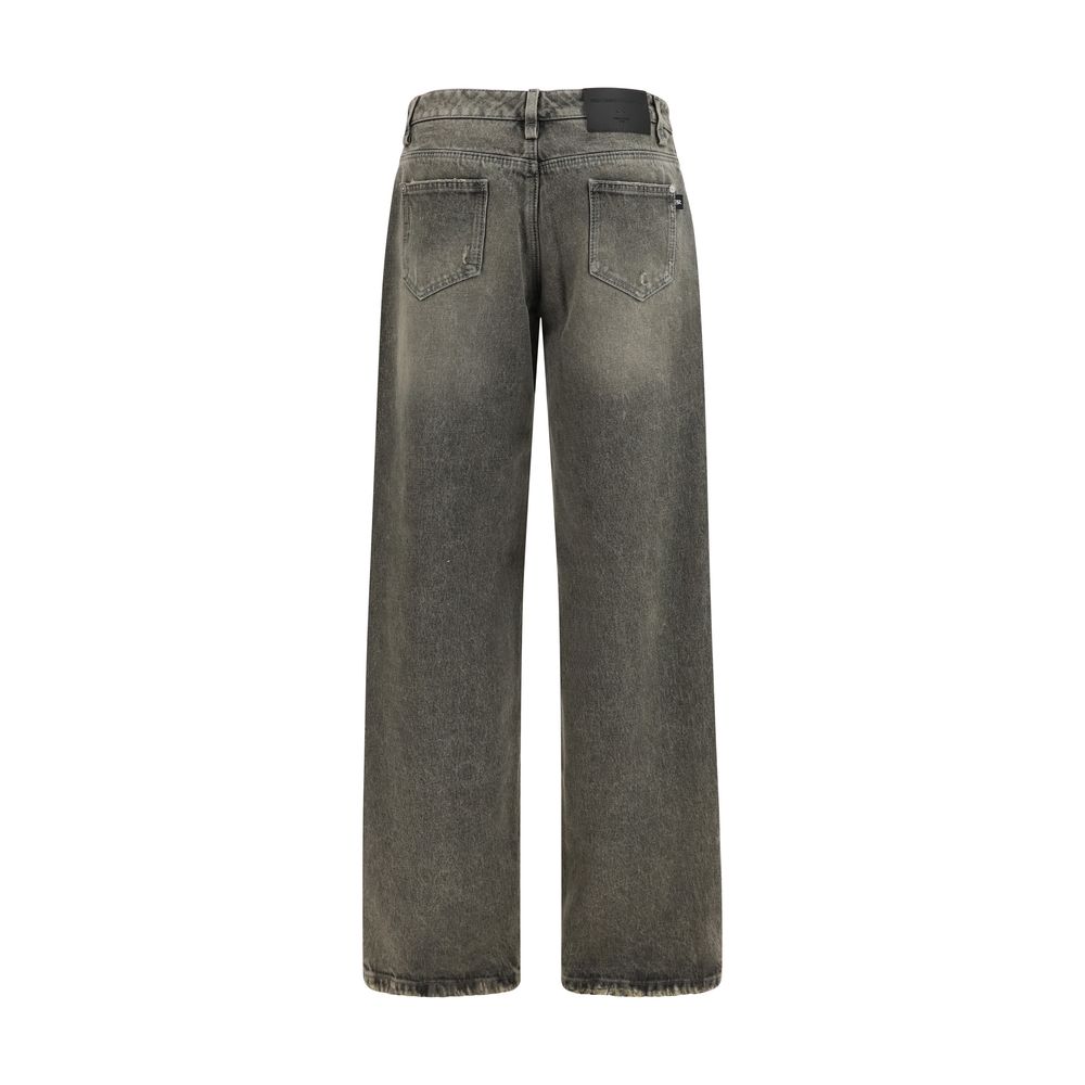 Ermanno Scervino Graue Jeans aus Baumwolle im Relaxed Fit