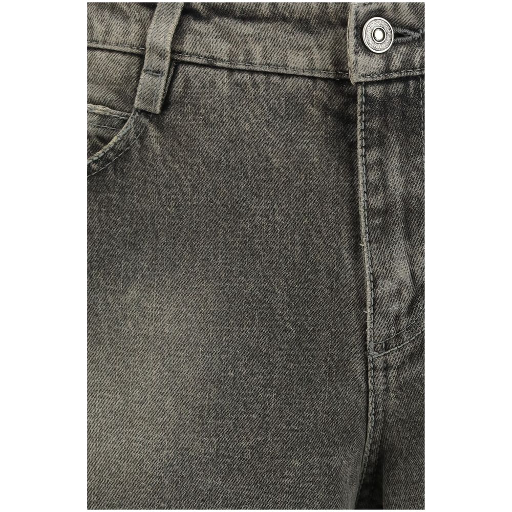 Ermanno Scervino Graue Jeans aus Baumwolle im Relaxed Fit