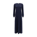 Malo Blaues Kaschmir-Freizeitkleid