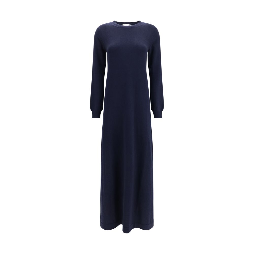 Malo Blaues Kaschmir-Freizeitkleid