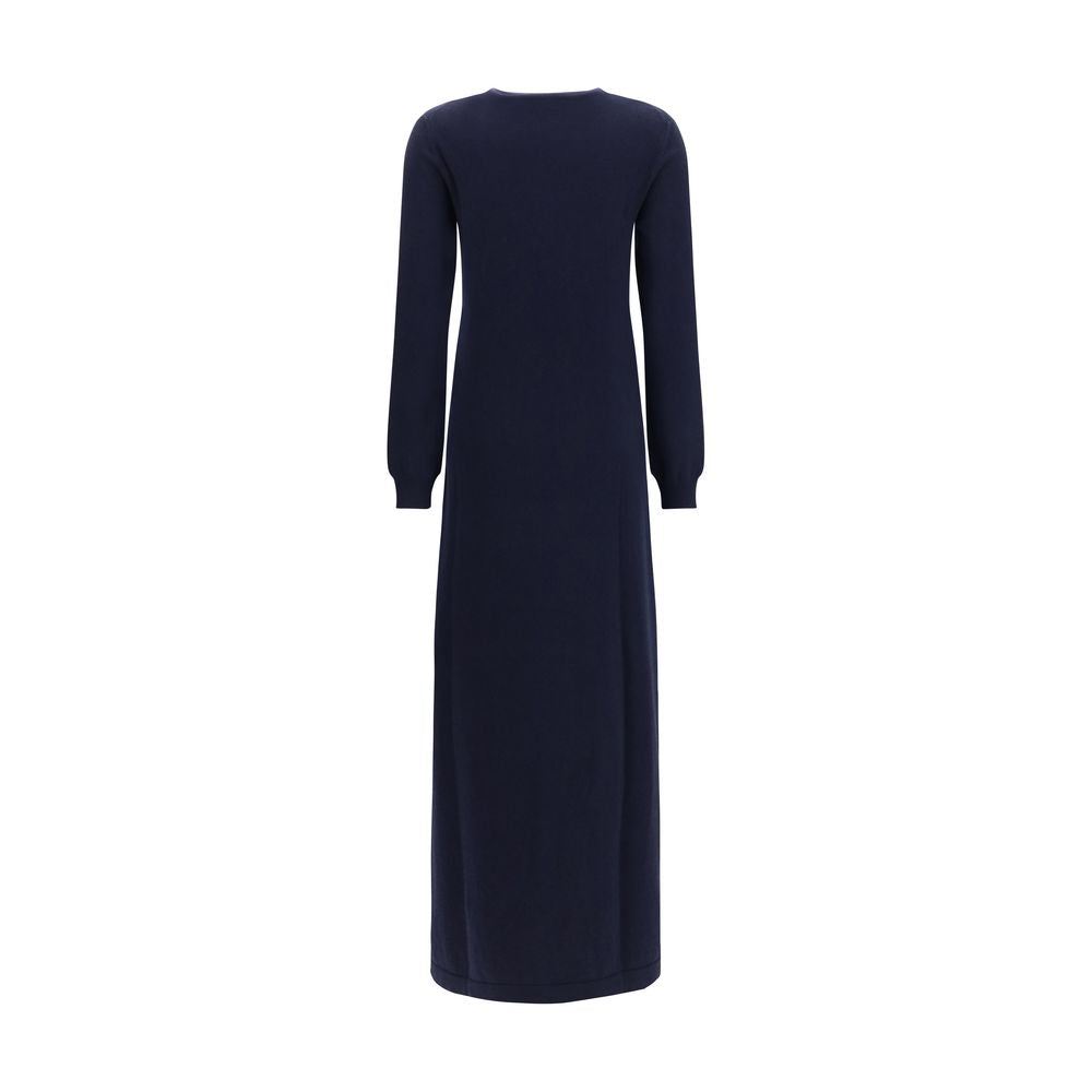 Malo Blaues Kaschmir-Freizeitkleid