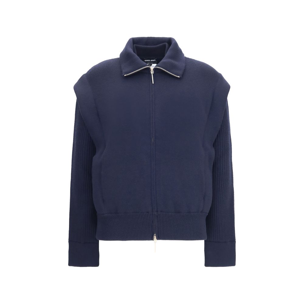 Giorgio Armani Blauer Woll-Oversize-Bomber