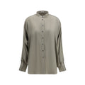Brunello Cucinelli Zweifarbige Seidenbluse