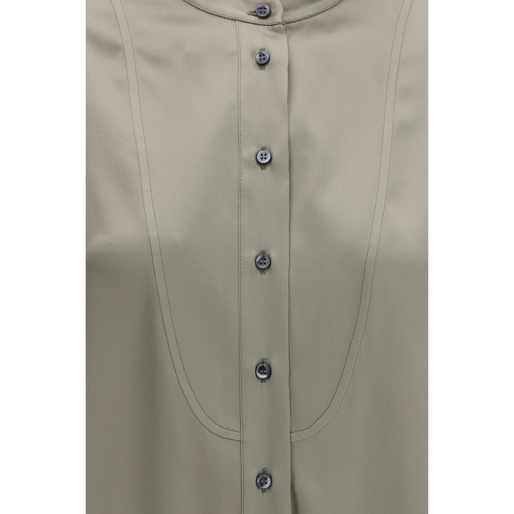 Brunello Cucinelli Zweifarbige Seidenbluse