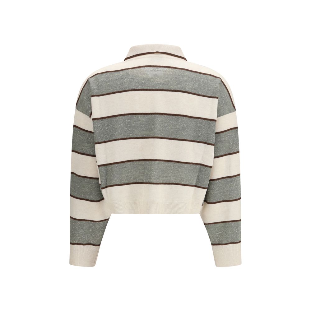 Brunello Cucinelli Mehrfarbiges Woll-T-Shirt Oves Aries
