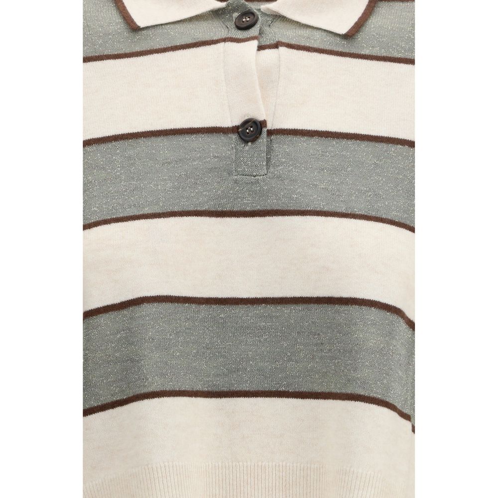 Brunello Cucinelli Mehrfarbiges Woll-T-Shirt Oves Aries