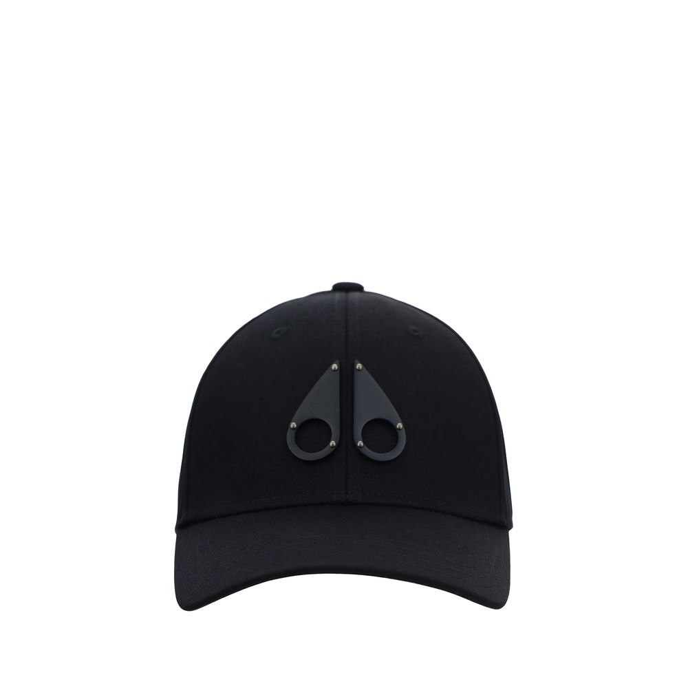 Moose Knuckles Schwarze Baumwollkappe (Baseball Cap)