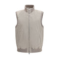 Brunello Cucinelli Graue ärmellose Polyester-Weste