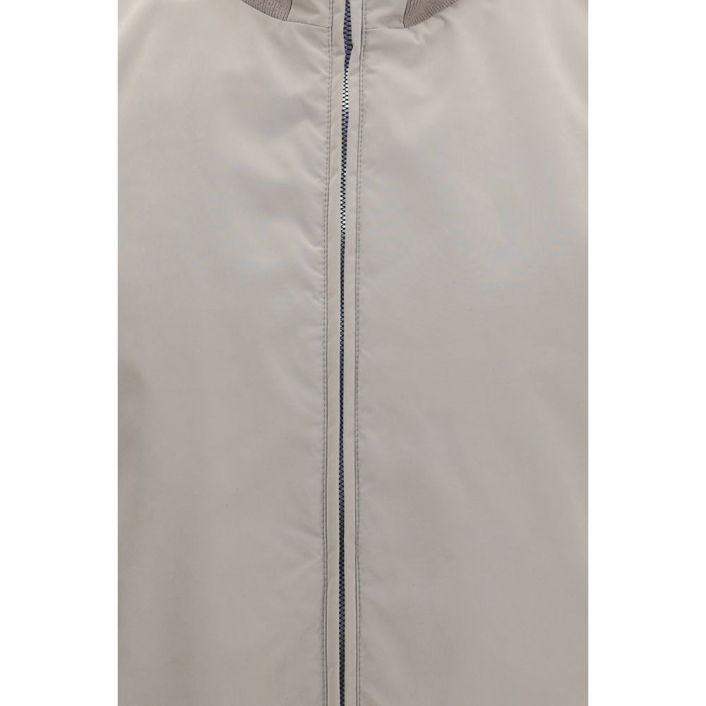 Brunello Cucinelli Graue ärmellose Polyester-Weste