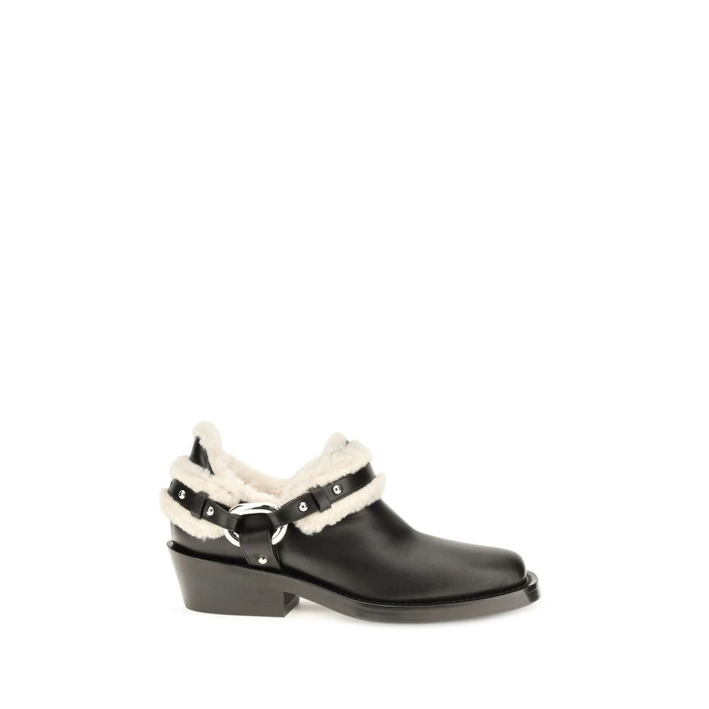 Rabanne Schwarze Ankle Boots aus Kalbsleder Bos Taurus