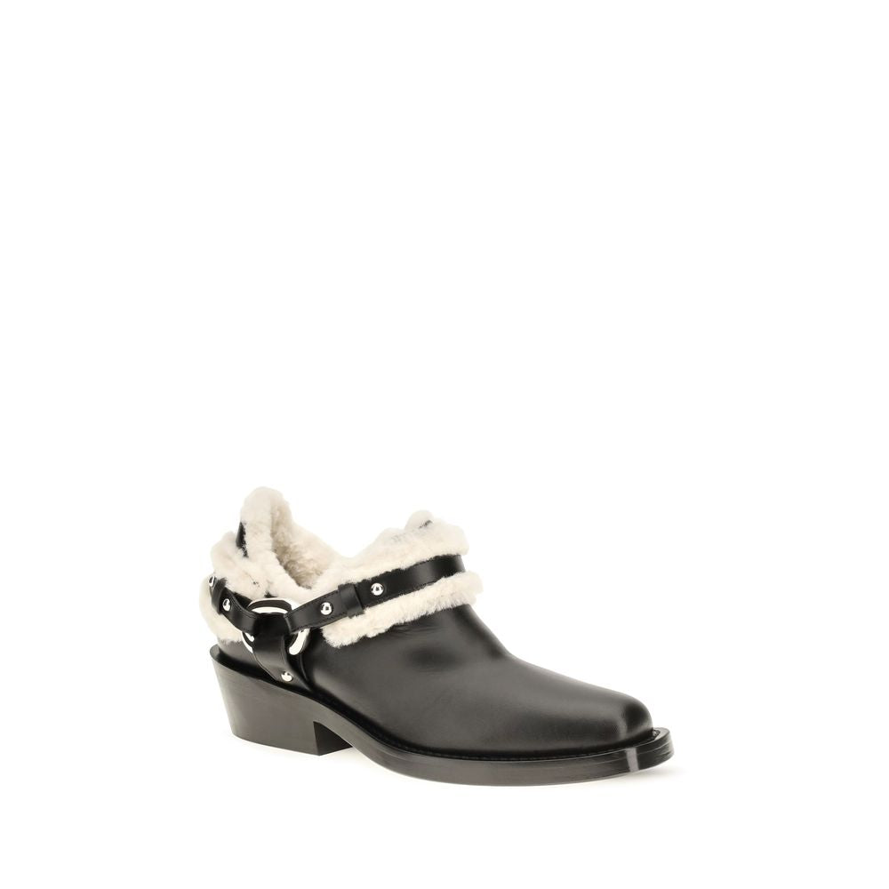 Rabanne Schwarze Ankle Boots aus Kalbsleder Bos Taurus