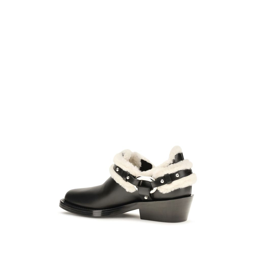 Rabanne Schwarze Ankle Boots aus Kalbsleder Bos Taurus
