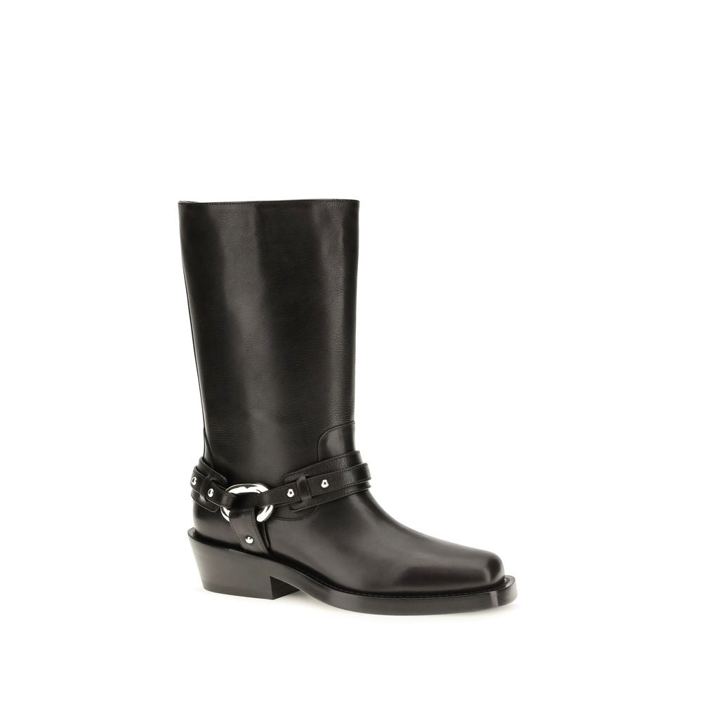 Rabanne Schwarze Bos Taurus Kalbsleder-Stiefel