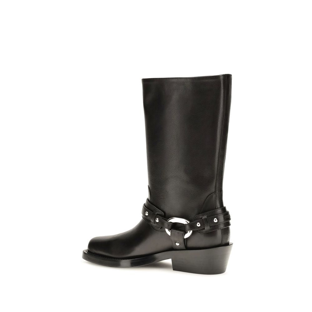 Rabanne Schwarze Bos Taurus Kalbsleder-Stiefel