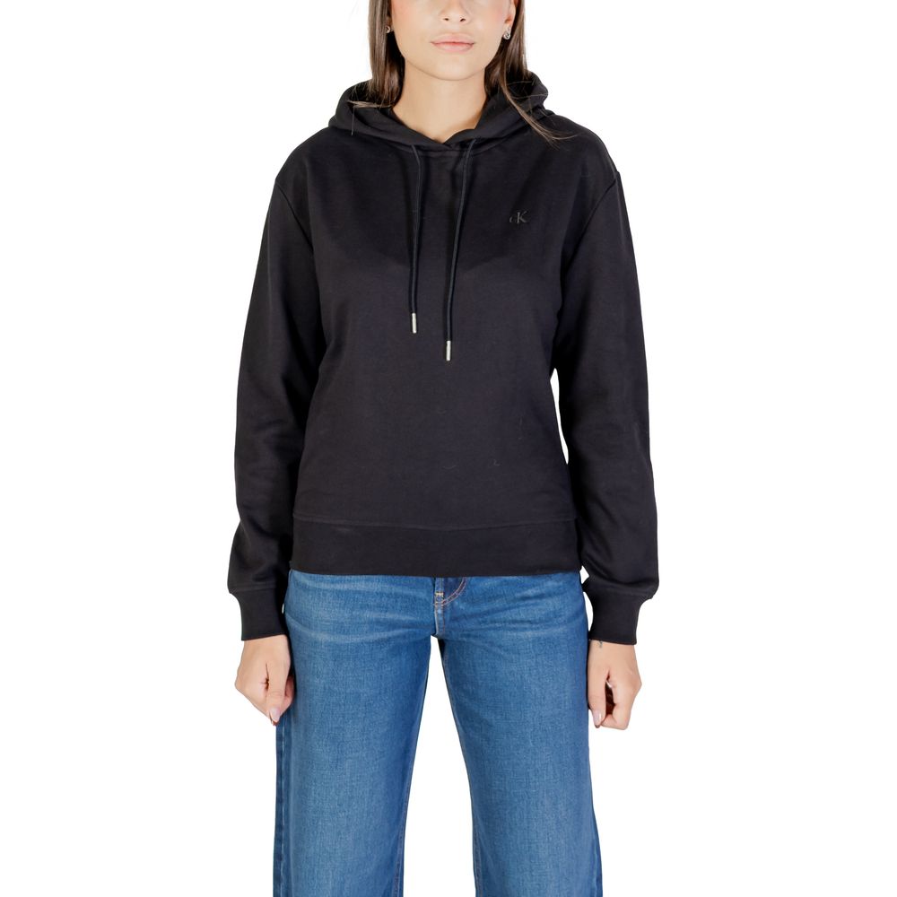 Calvin Klein Jeans Schwarzer Baumwoll-Hoodie