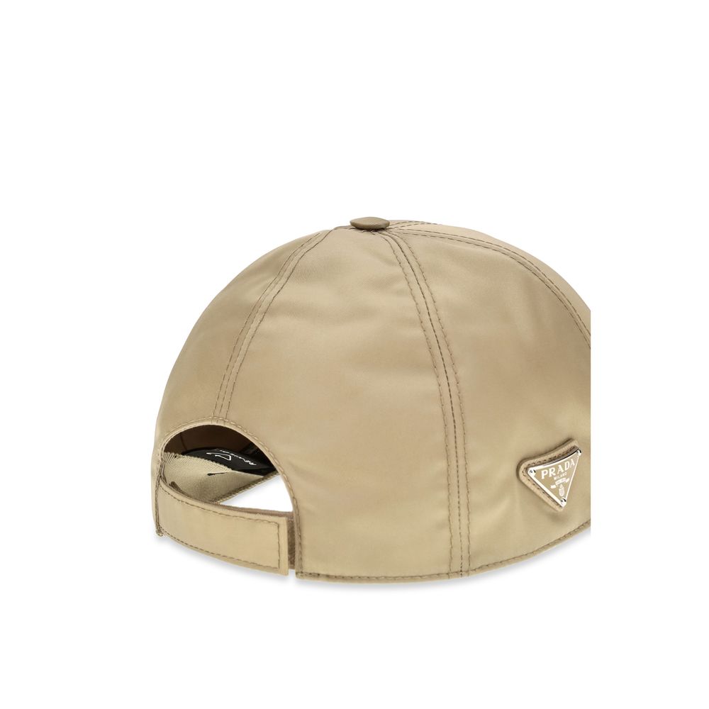 Prada Braune Polyamid-Kappe (Baseballkappe)