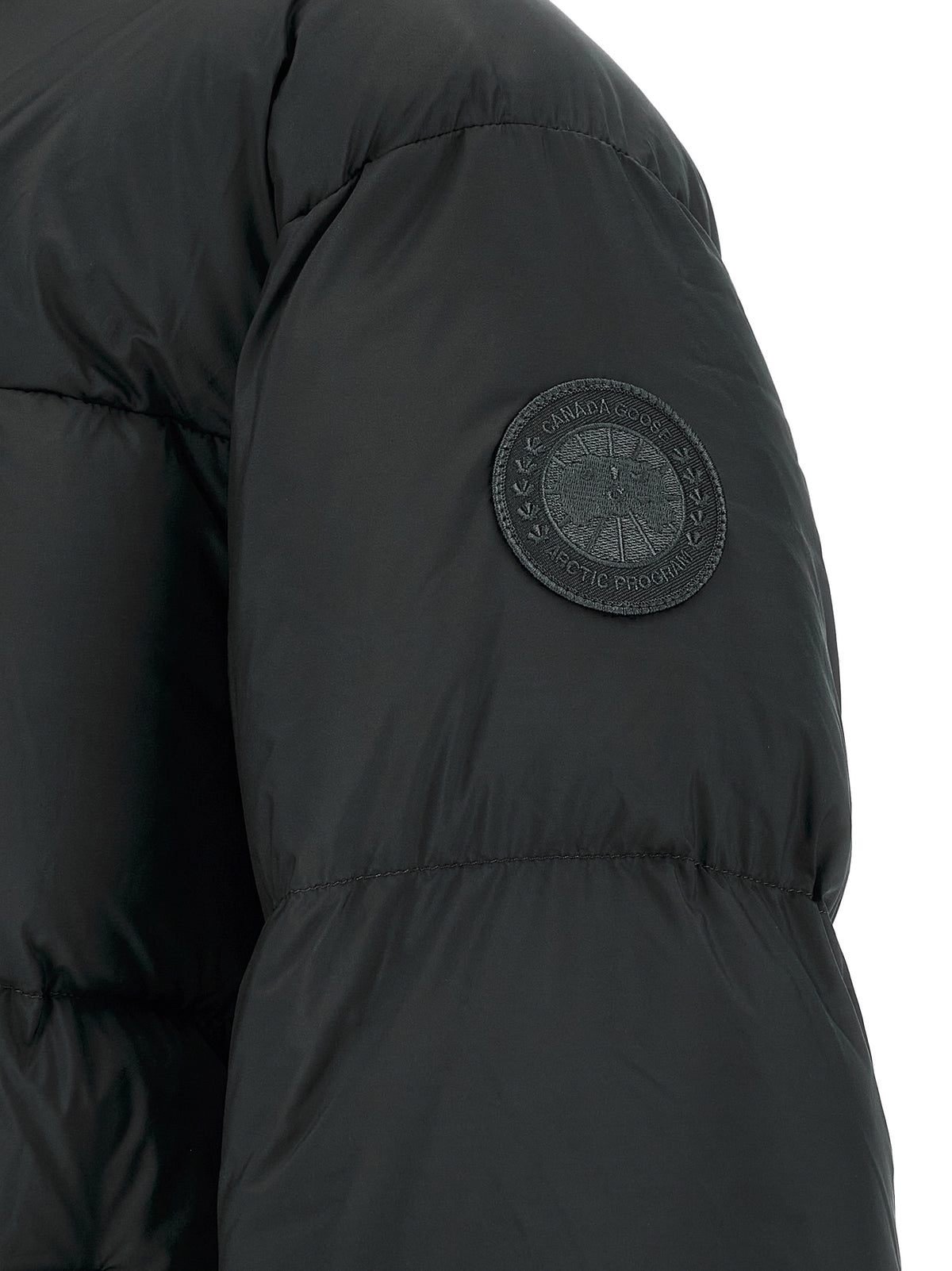 Canada Goose Schwarze Polyamid-Jacke in voller Länge