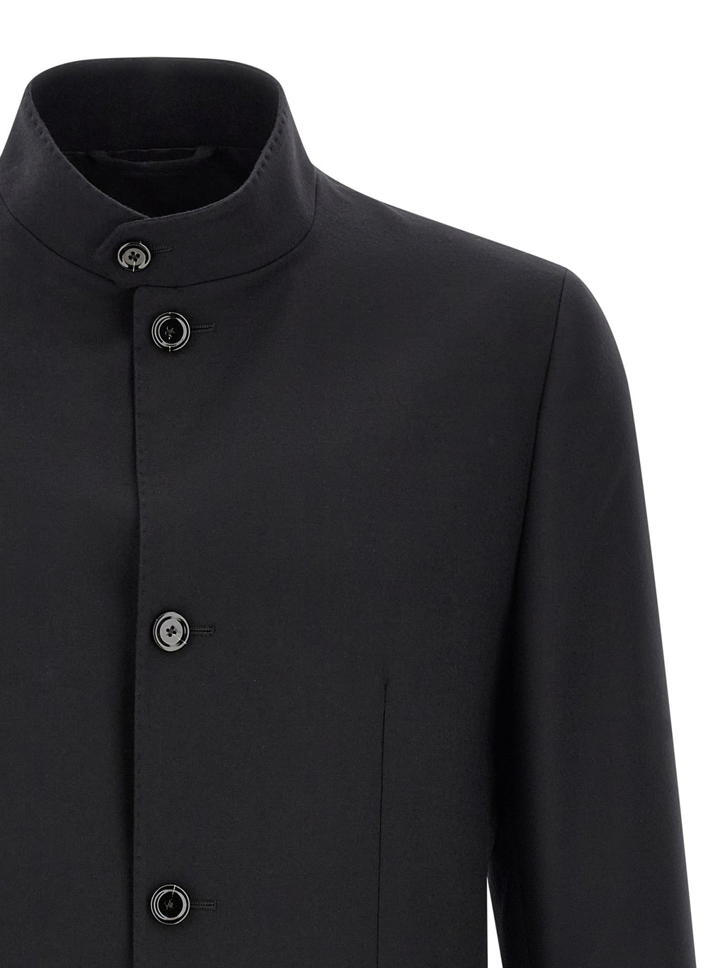 Lardini Schwarze Kaschmir-Jacke in voller Länge