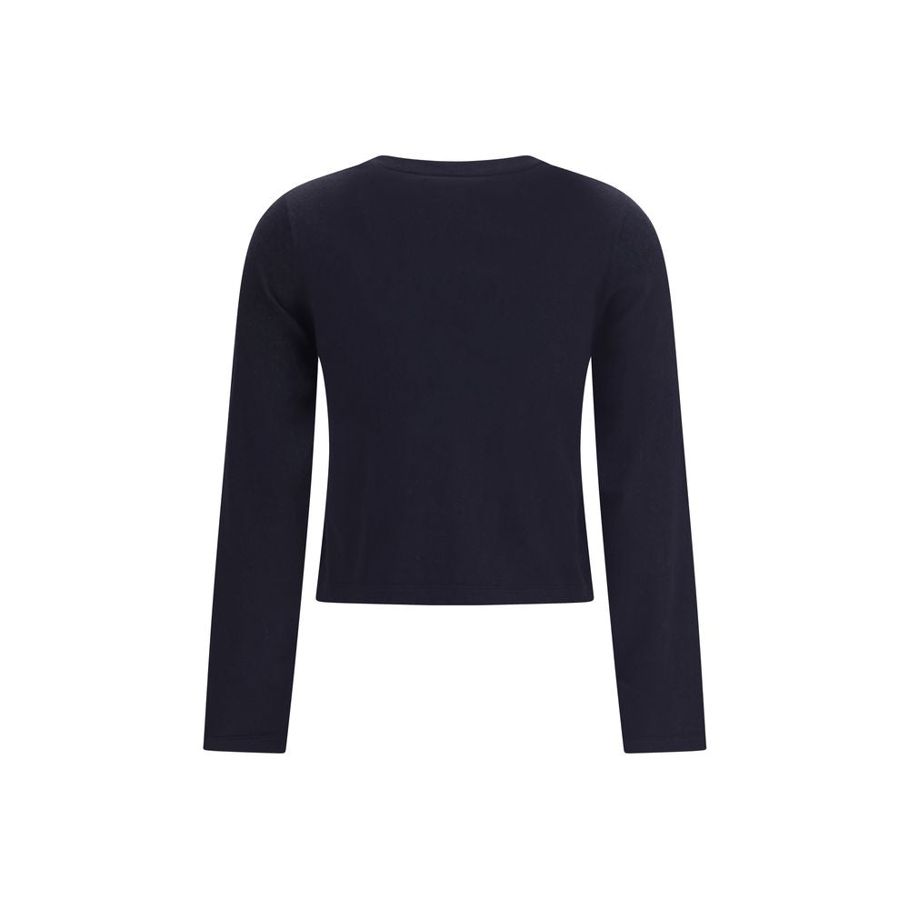 Extreme Cashmere Blaues Baumwoll-Langarmshirt