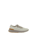 Brunello Cucinelli Weiße Sneaker aus Baumwolle im Athletic-Look