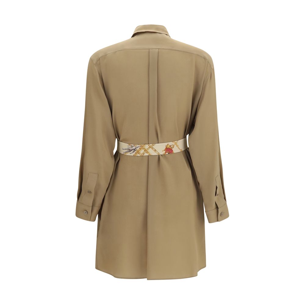 Burberry Beiges Seidenkleid für die Freizeit