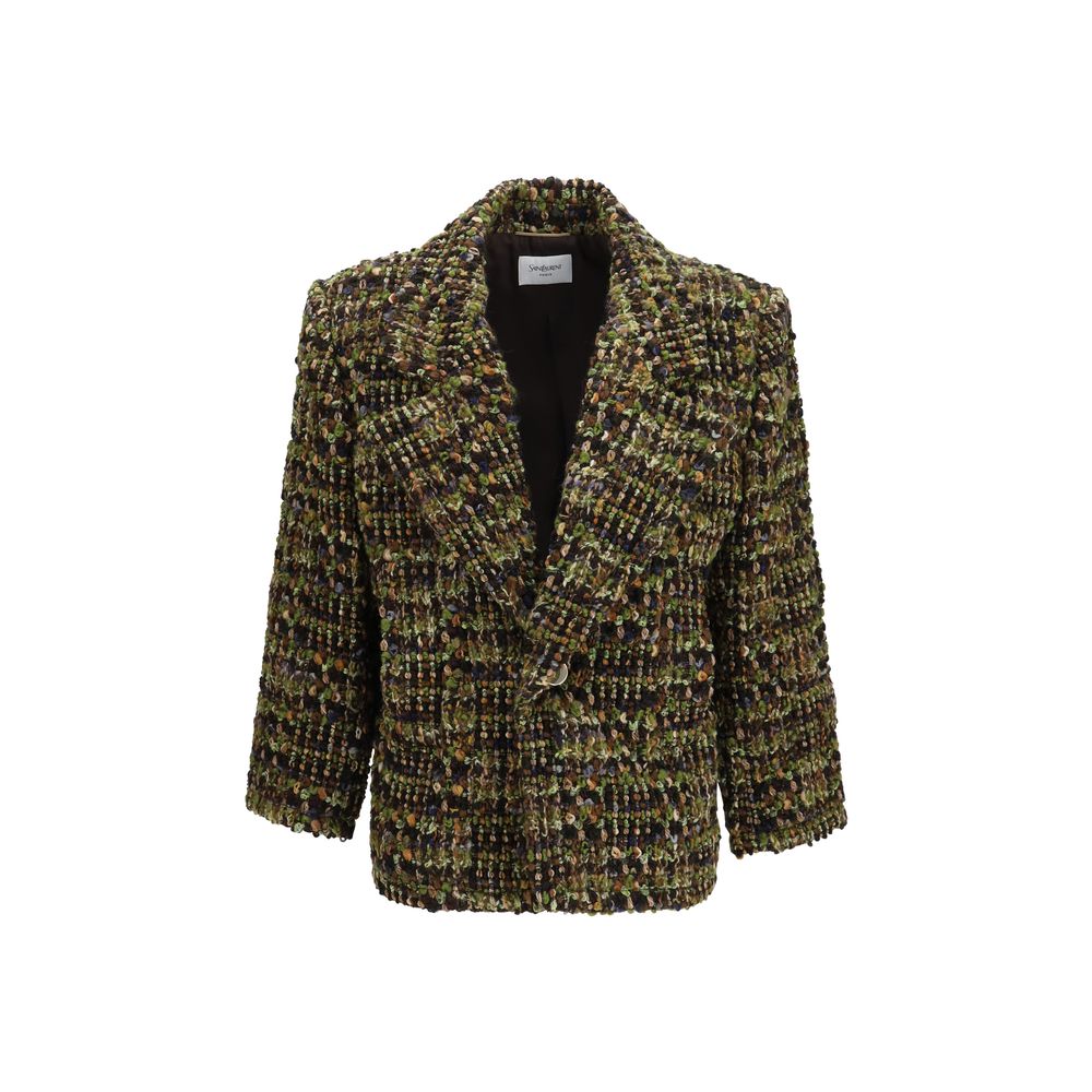 Saint Laurent Mehrfarbige Jacke aus Ovis Aries Wolle, durchgehend