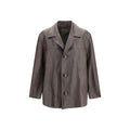 Saint Laurent Schwarze Lammfell-Wolljacke Aries