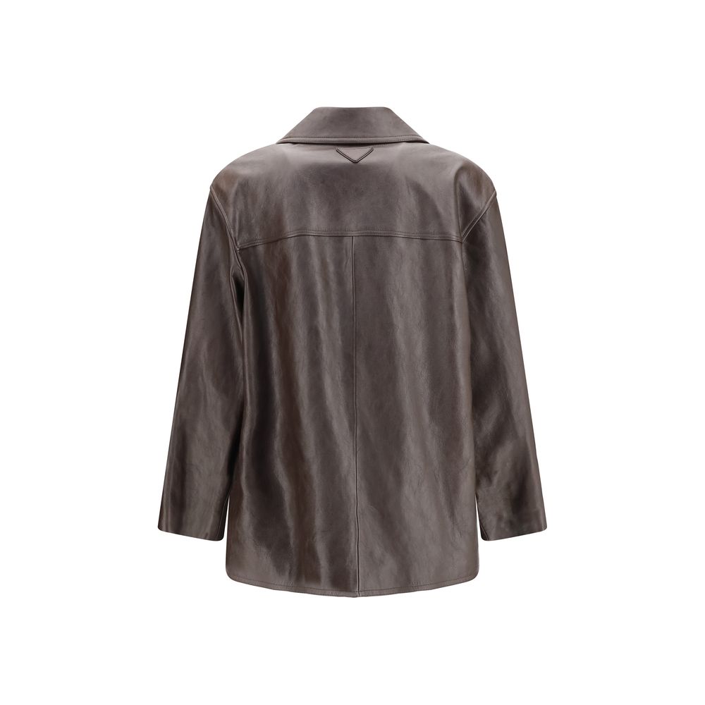 Saint Laurent Schwarze Lammfell-Wolljacke Aries