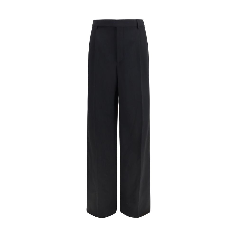 Saint Laurent Schwarze Wollhose Oves Aries