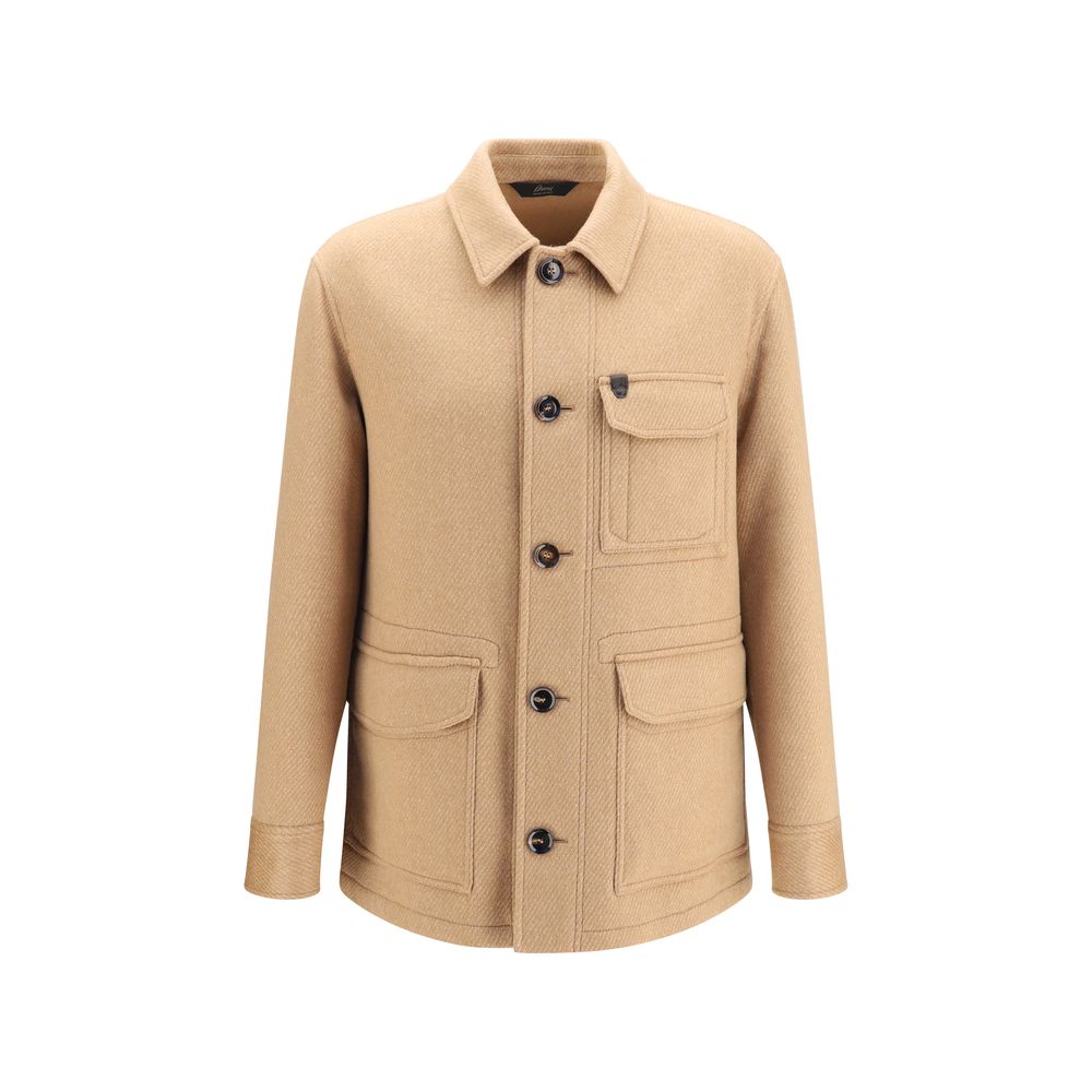 Brioni Beige Cashmere Leather Jacket