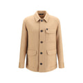 Brioni Beige Cashmere Leather Jacket