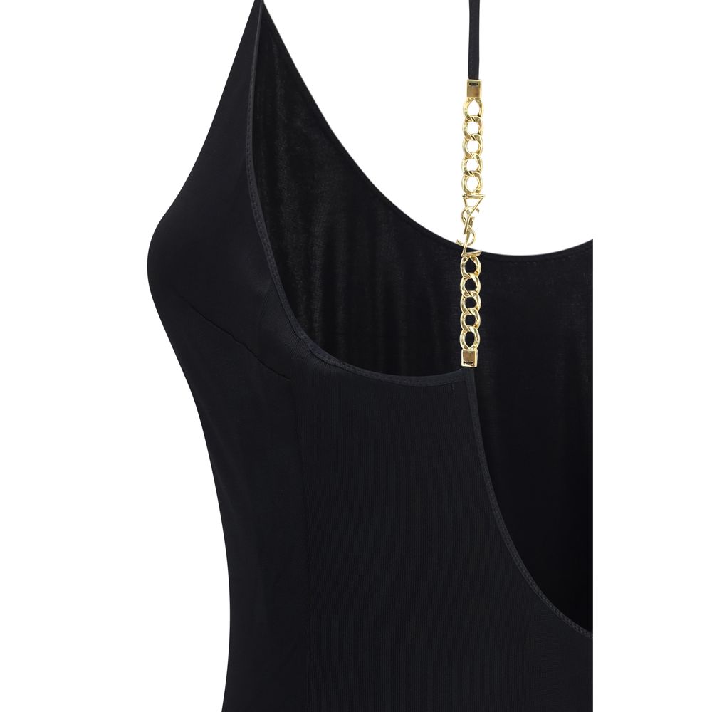 Saint Laurent Schwarzes Viskose-Freizeitkleid