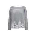 Ermanno Scervino Grauer Kaschmirpullover