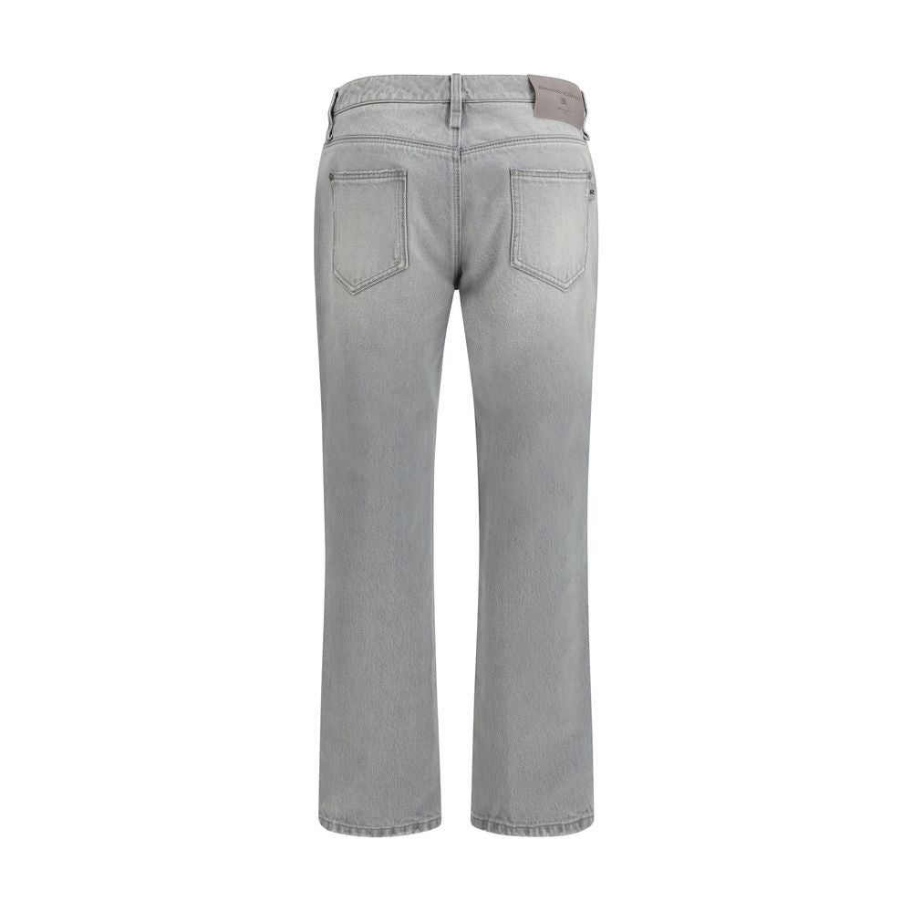 Ermanno Scervino Graue Baumwoll-Boyfriend-Jeans
