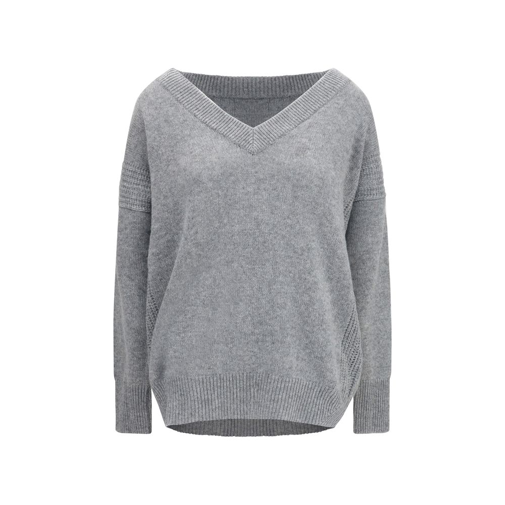 Ermanno Scervino Grauer Kaschmir-Pullover