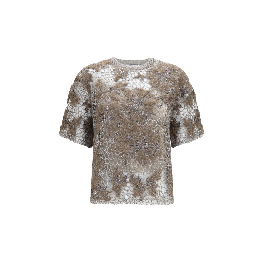 Brunello Cucinelli Beige Mohair Blouse