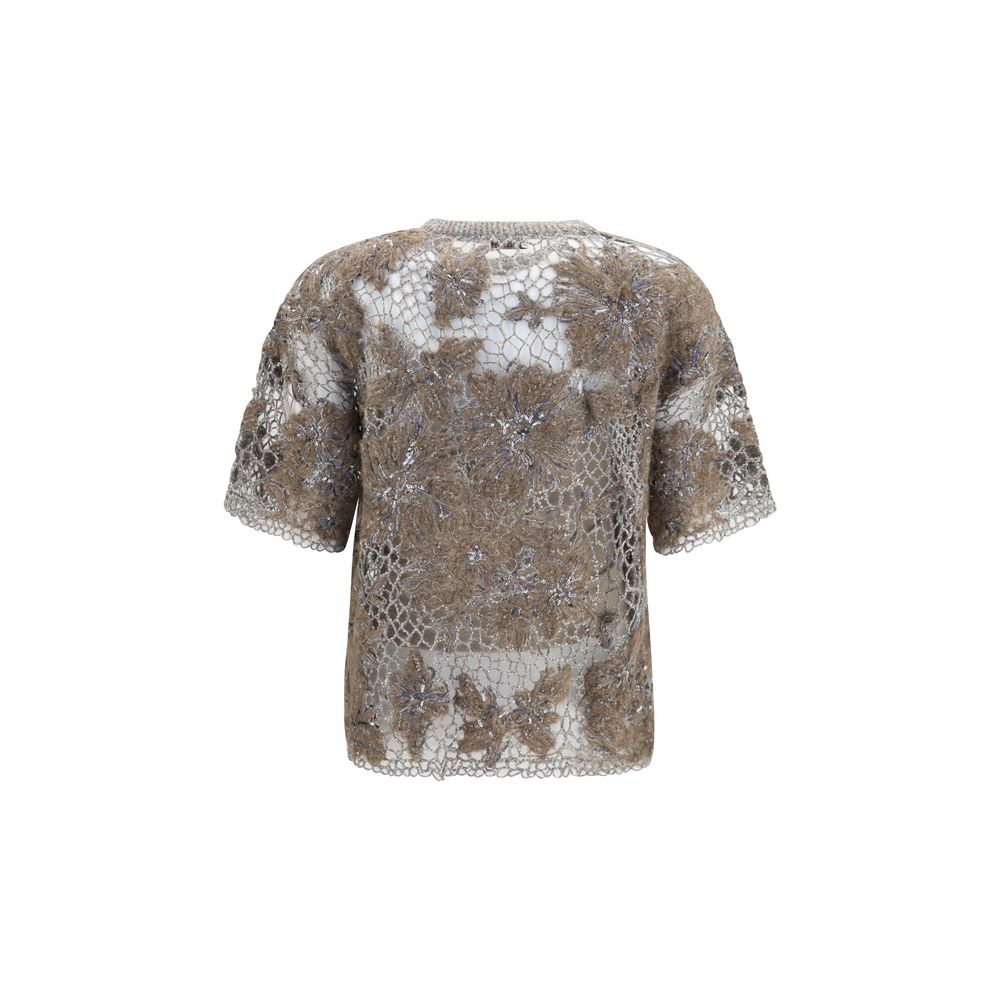 Brunello Cucinelli Beige Mohair Blouse