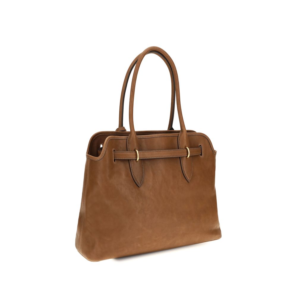 Miu Miu Braune Kalbsleder Bos Taurus Schultertasche