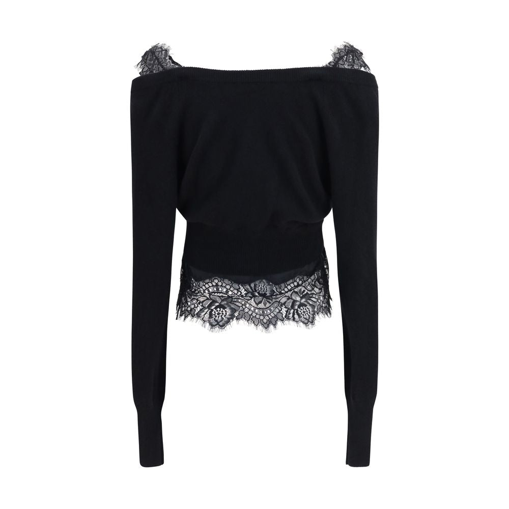 Ermanno Scervino Schwarzer Kaschmir-Cardigan