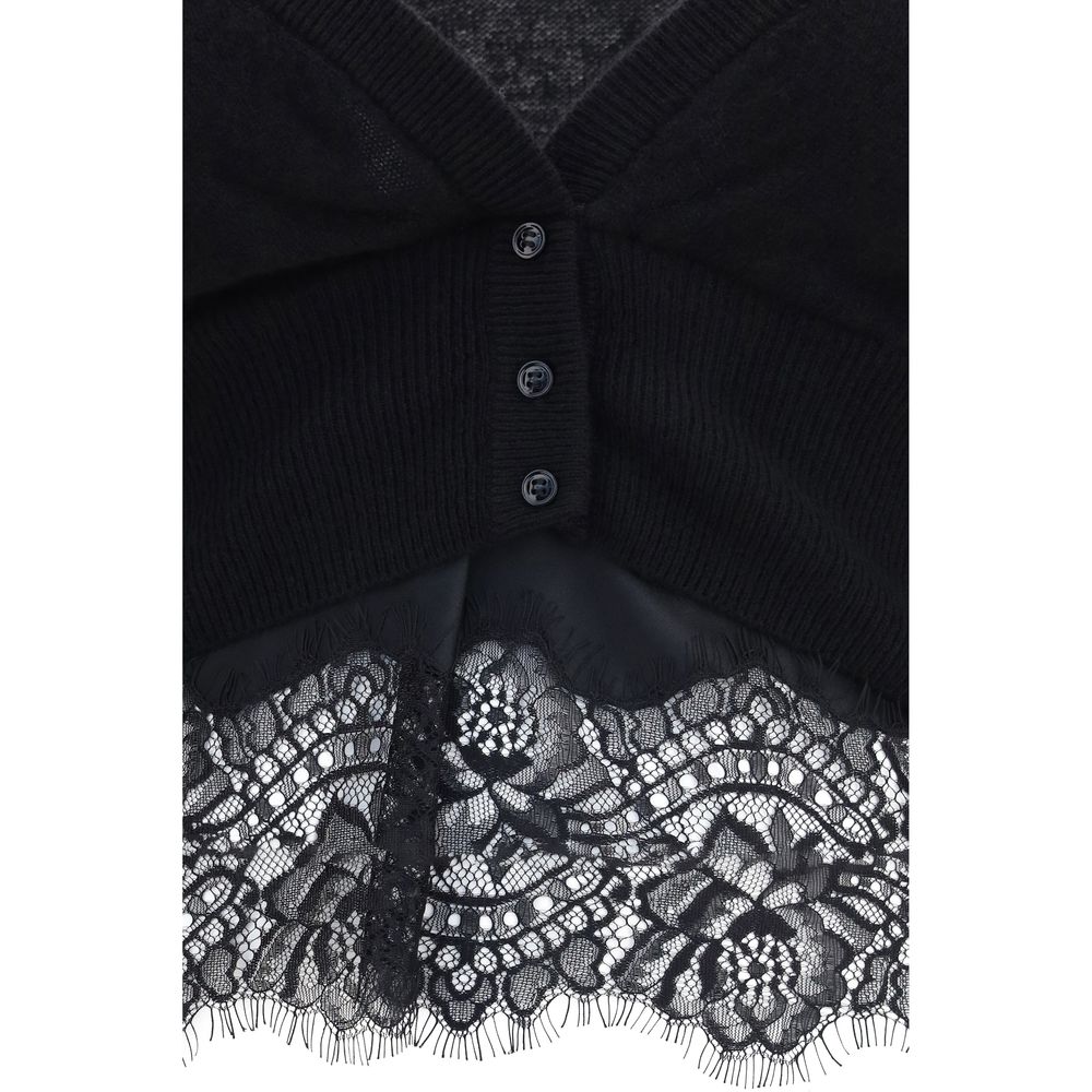 Ermanno Scervino Schwarzer Kaschmir-Cardigan