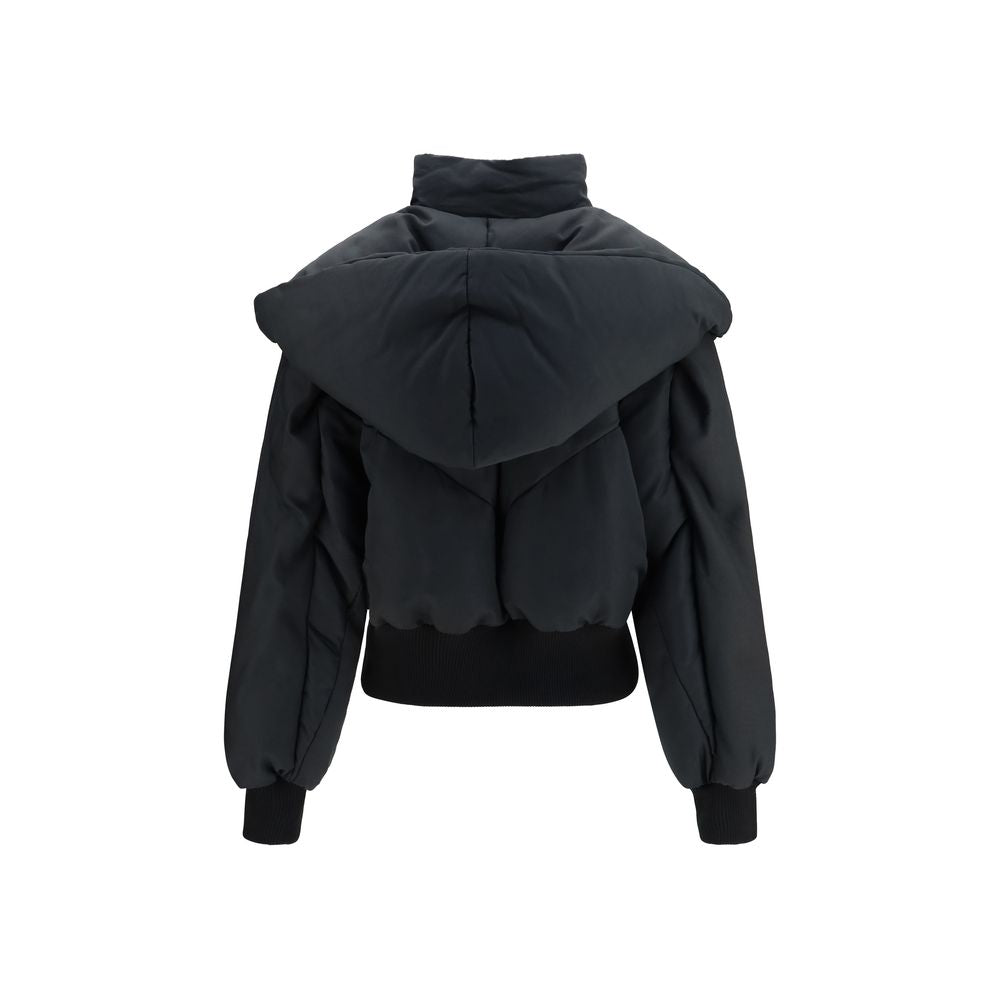 The Attico Schwarze Baumwoll-Shell-Jacke