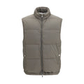 Brunello Cucinelli Graue ärmellose Polyester-Weste