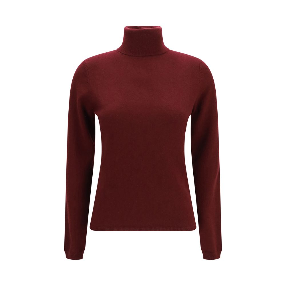 Allude Bordeaux Kaschmir-Rollkragenpullover