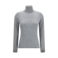 Allude Grauer Kaschmir-Rollkragenpullover
