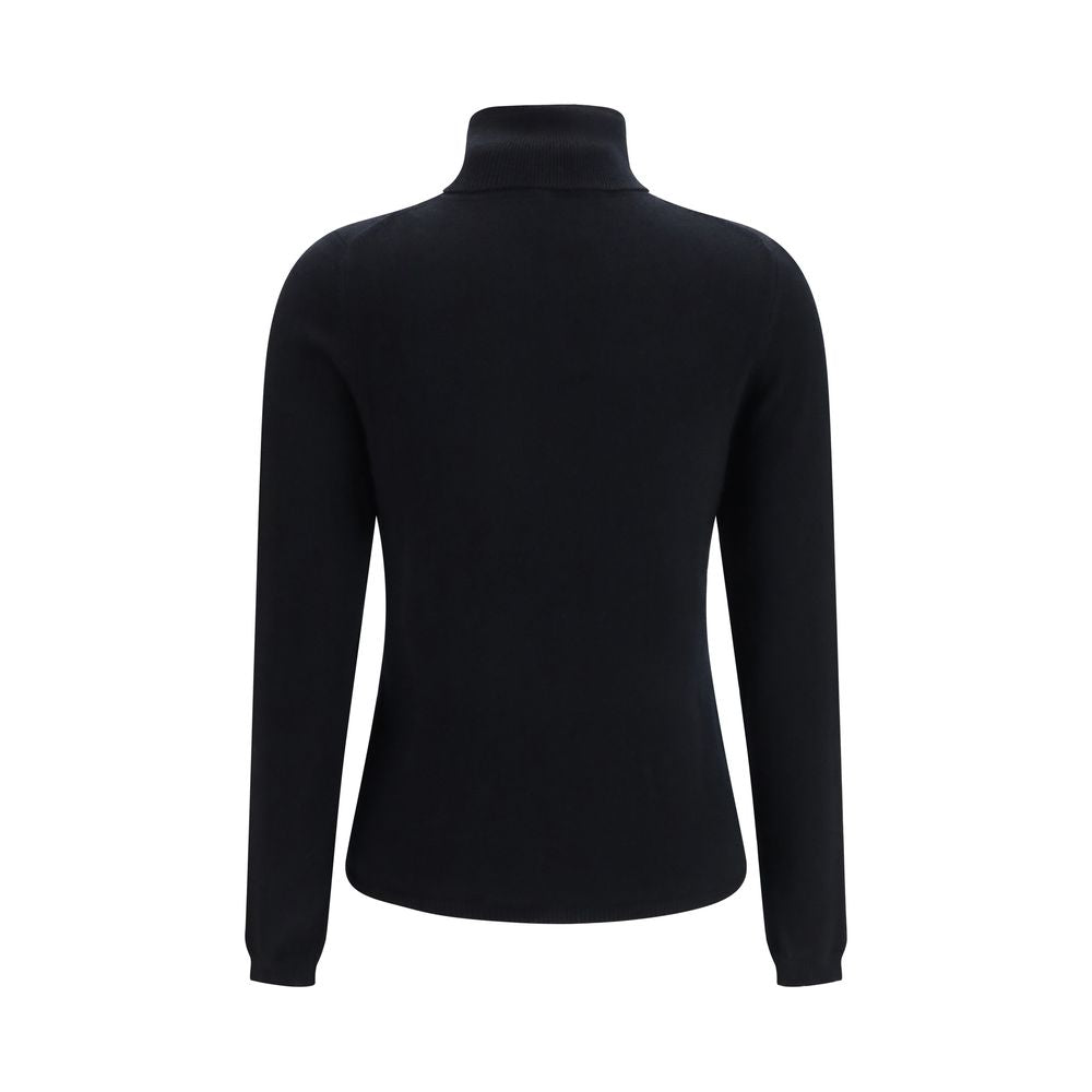 Allude Blauer Kaschmir-Rollkragenpullover