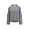 Allude Grauer Kaschmir-Rollkragenpullover